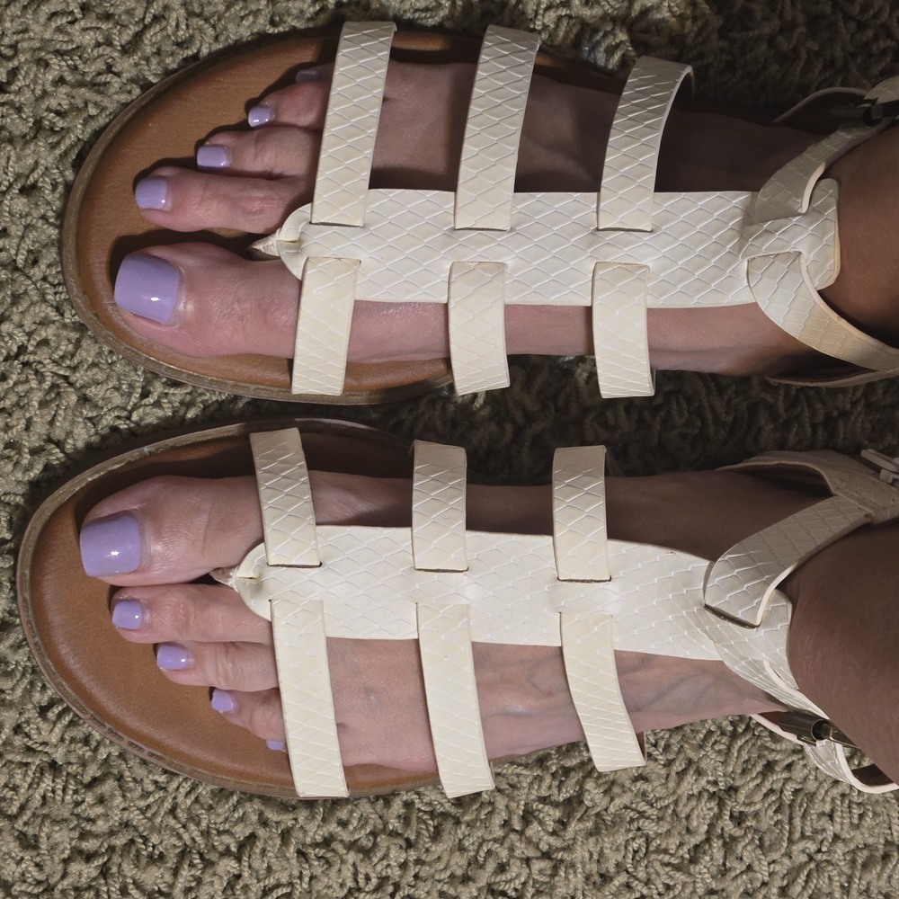 Women's Cream Gladiator Sandals